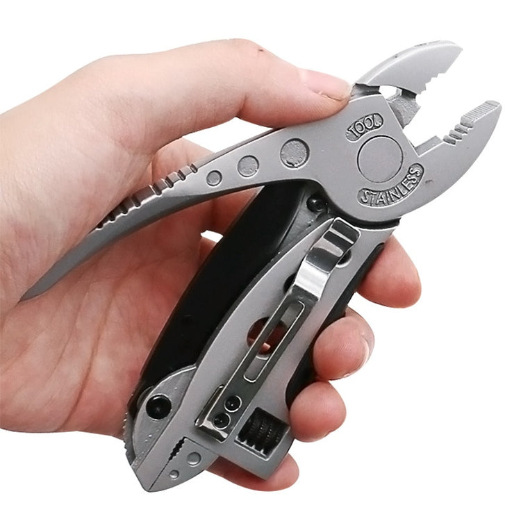 FNICEL - Silver Mini Bent Multifunctional Tool 9 in 1