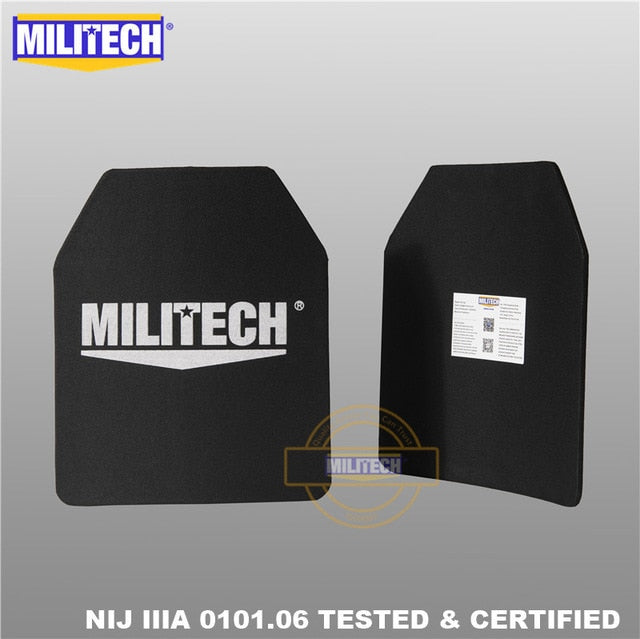 MILITECH - Ballistic Plate 10" x 12" Pair NIJ IIIA Ultra Light Weight UHMWPE