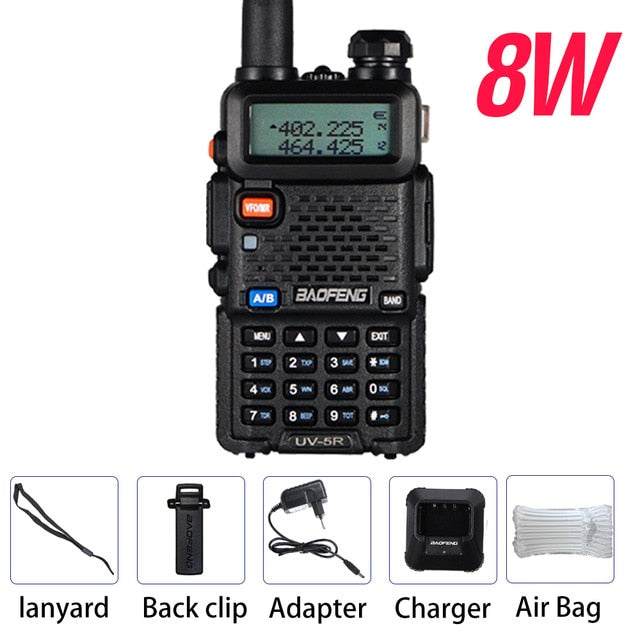 Baofeng - 8W UV-5R Dual Band Walkie FM Transceiver Amateur Ham CB Radio