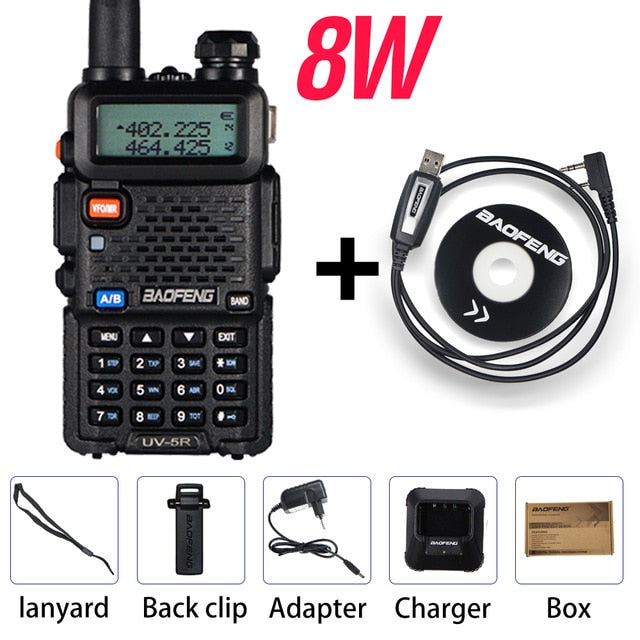 Baofeng - 8W UV-5R Dual Band Walkie FM Transceiver Amateur Ham CB Radio