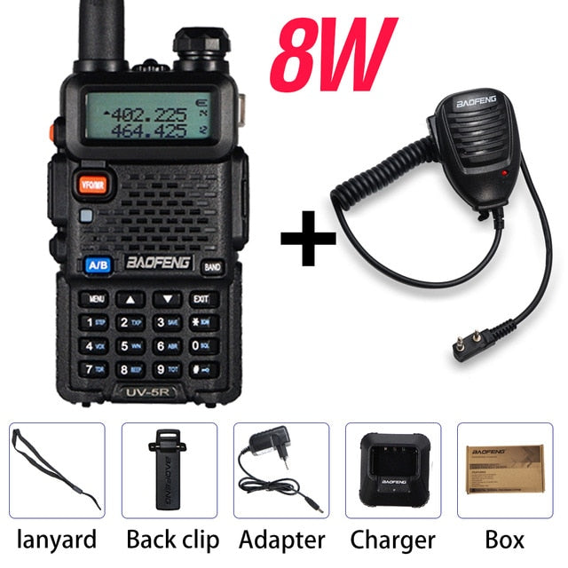 Baofeng - 8W UV-5R Dual Band Walkie FM Transceiver Amateur Ham CB Radio