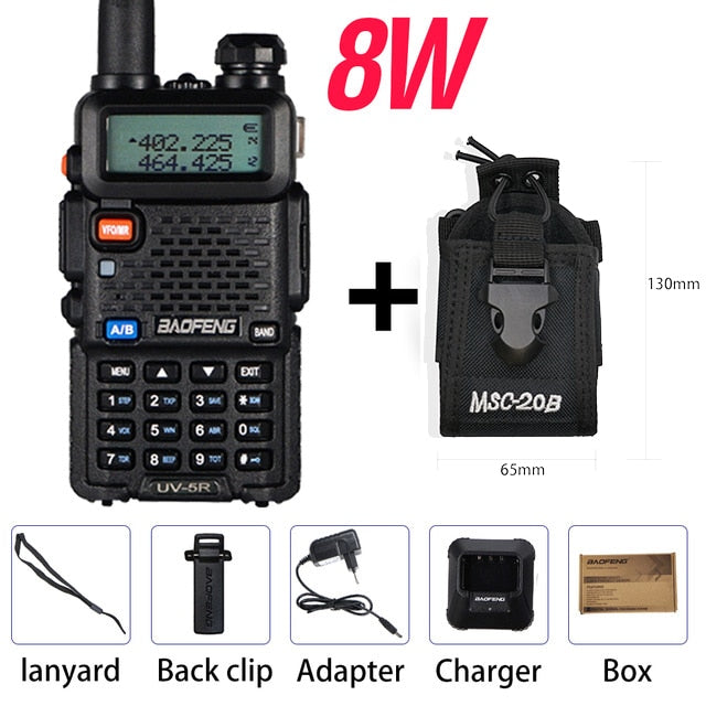 Baofeng - 8W UV-5R Dual Band Walkie FM Transceiver Amateur Ham CB Radio