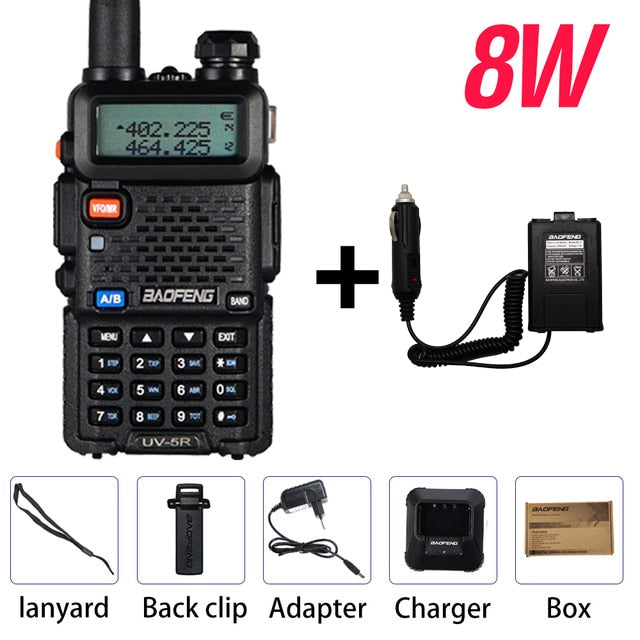 Baofeng - 8W UV-5R Dual Band Walkie FM Transceiver Amateur Ham CB Radio