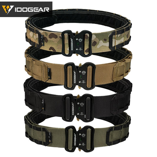 IDOGEAR - 2 inch Tactical Belt with Combat Quick Release Buckle MOLLE