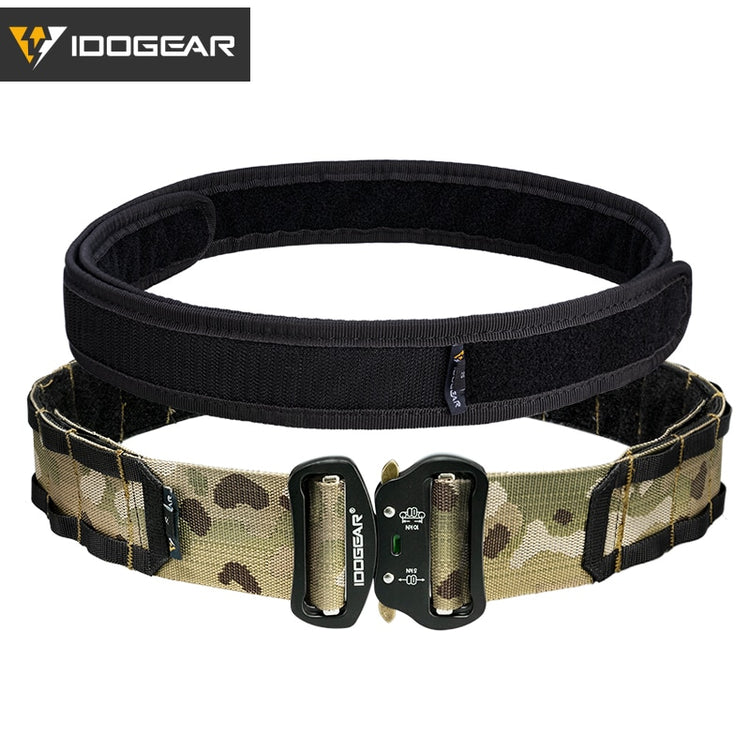 IDOGEAR - 2 inch Tactical Belt with Combat Quick Release Buckle MOLLE