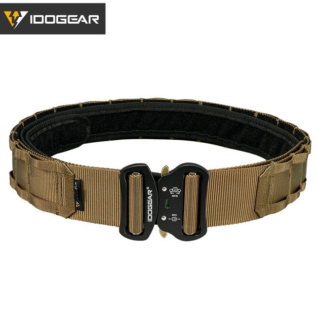 IDOGEAR - 2 inch Tactical Belt with Combat Quick Release Buckle MOLLE