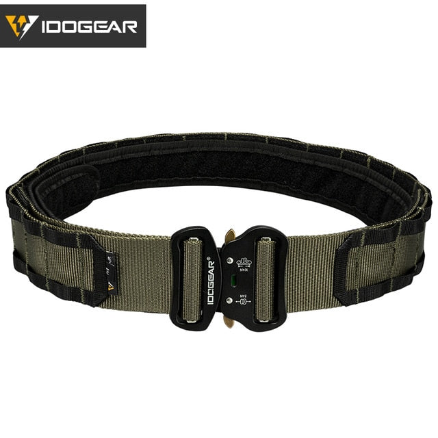 IDOGEAR - 2 inch Tactical Belt with Combat Quick Release Buckle MOLLE