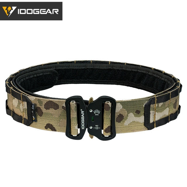 IDOGEAR - 2 inch Tactical Belt with Combat Quick Release Buckle MOLLE