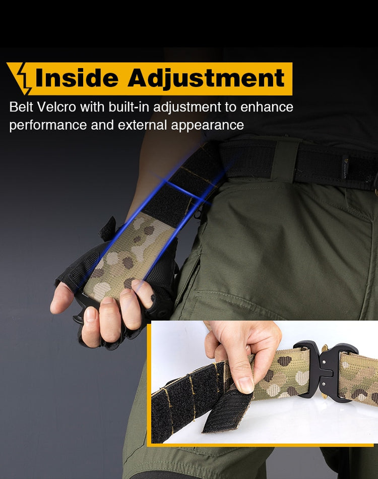 IDOGEAR - 2 inch Tactical Belt with Combat Quick Release Buckle MOLLE