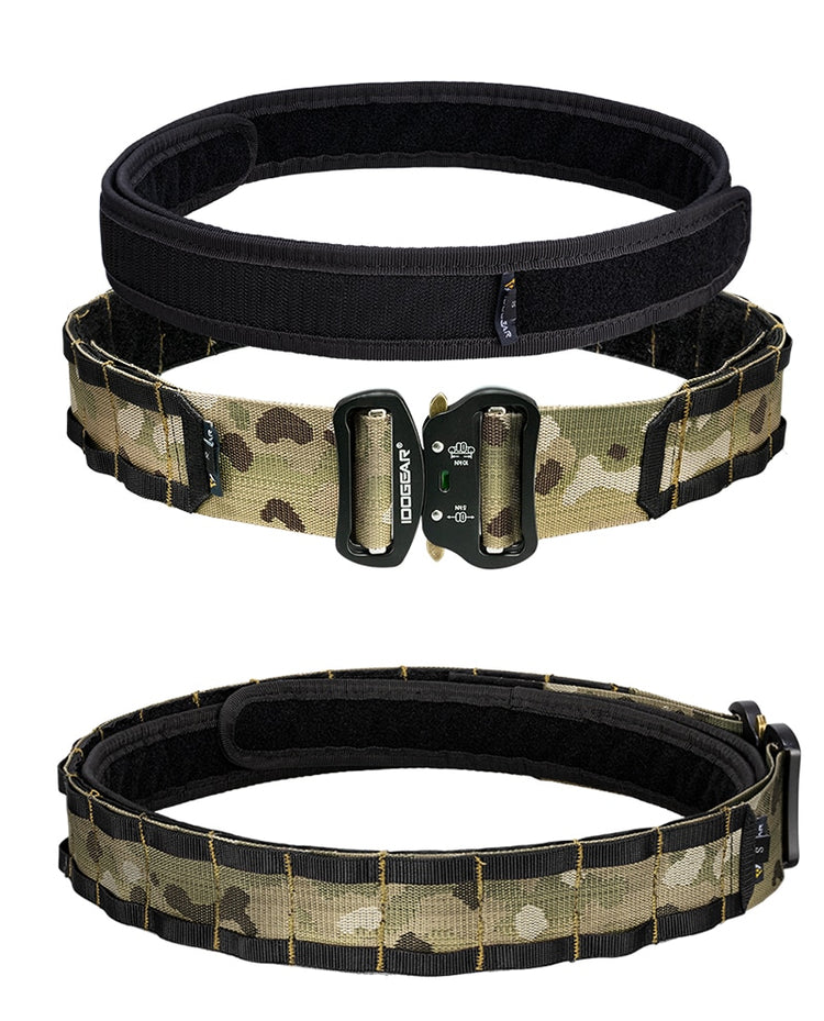 IDOGEAR - 2 inch Tactical Belt with Combat Quick Release Buckle MOLLE